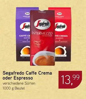 Dornseifer Segafredo Caffe Crema oder Espresso Angebot