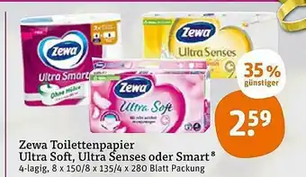 tegut Zewa Toilettenpapier Ultra Soft, Ultra Senses Oder Smart Angebot