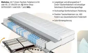Opti Wohnwelt Matratze Angebot