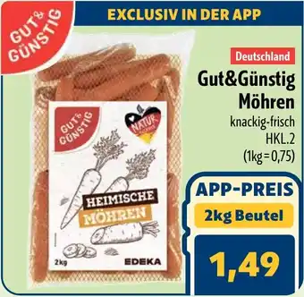 Aktiv Irma Gut&Günstig Möhren Angebot