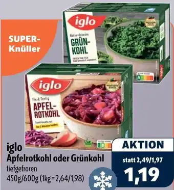 Aktiv Irma iglo Apfelrotkohl oder Grünkohl Angebot