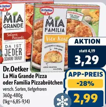Aktiv Irma Dr. Oetker La Mia Grande Pizza oder Familia Pizzabrötchen Angebot