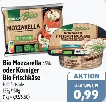 Aktiv Irma EDEKA Bio Mozzarella 45% oder Körniger Bio Frischkäse Angebot