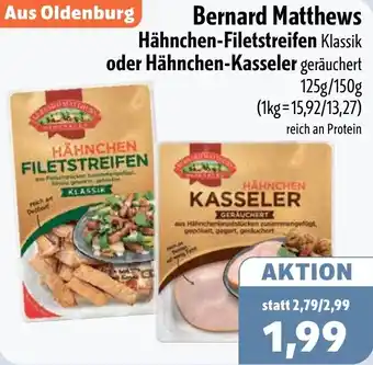 Aktiv Irma Bernard Matthews Hähnchen-Filetstreifen oder Hähnchen-Kasseler Angebot