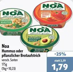 Aktiv Irma Noa Hummus oder pflanzlicher Brotaufstrich Angebot