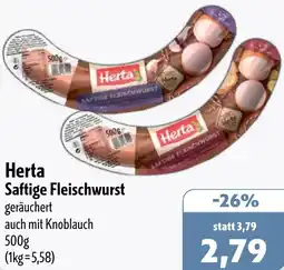 Aktiv Irma Herta Saftige Fleischwurst Angebot