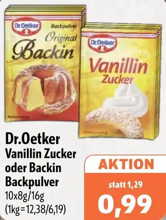 Aktiv Irma Dr.Oetker Vanillin Zucker oder Backin Backpulver Angebot