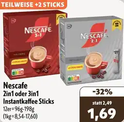 Aktiv Irma Nescafe 2in1 oder 3in1 Instantkaffee Sticks Angebot