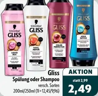 Aktiv Irma Gliss Spülung oder Shampoo Angebot