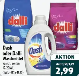 Aktiv Irma Dash oder Dalli Waschmittel Angebot