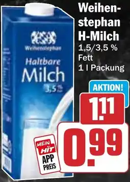 HIT Weihenstephan H-Milch Angebot