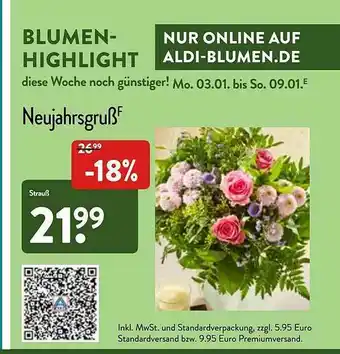 Aldi Nord Blumenhighlight Neujahrsgruß Angebot