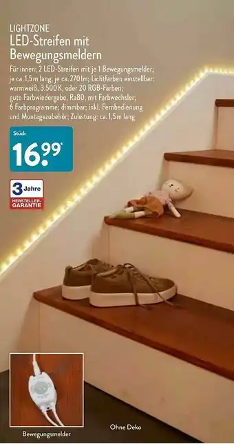 Aldi Nord Lightzone Led-streifen Mit Bewegungsmeldern Angebot