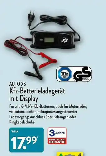 Aldi Nord Auto Xs Kfz-batterieladegerät Mit Display Angebot