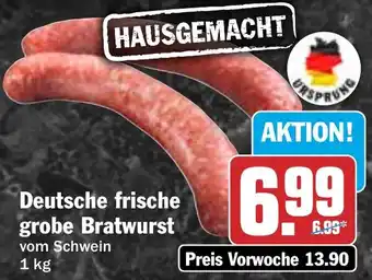 HIT Deutsche frische grobe Bratwurst Angebot