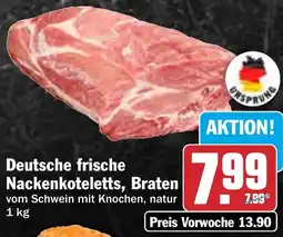 HIT Deutsche frische Nackenkoteletts, Braten Angebot