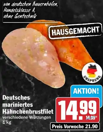 HIT Deutsches mariniertes Hähnchenbrustfilet Angebot