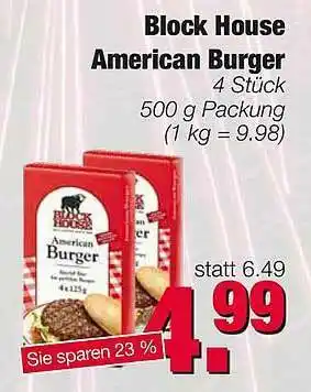 Edeka Scherer Block House American Burger Angebot