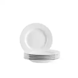 Netto Marken-Discount Mäser Dessertteller Set, Porzellan Arlona Weiß Angebot