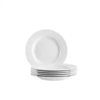 Netto Marken-Discount Mäser Dessertteller Set, Porzellan Arlona Weiß Angebot