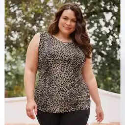NKD Damen-Top mit Leo-Muster, große Größen Angebot