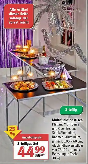 Globus Multifunktionstisch Angebot