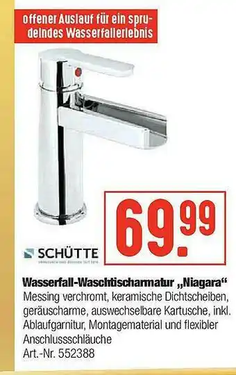 Hellweg Schütte Wasserfall-waschtischarmatur „niagara“ Angebot