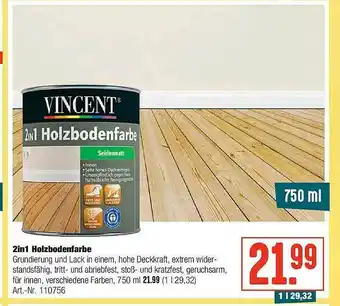 Hellweg 2in1 Holzbodenfarbe Vincent Angebot