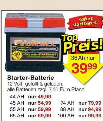 Jawoll Starter-batterie Voltecc Angebot