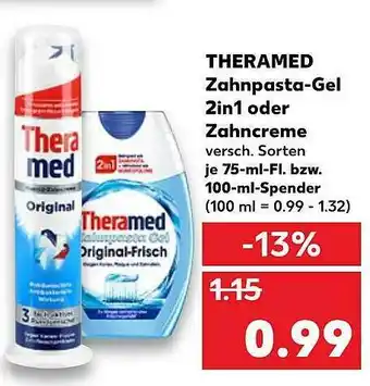 Kaufland Theramed Zahnpasta-gel 2in1 Oder Zahncreme Angebot