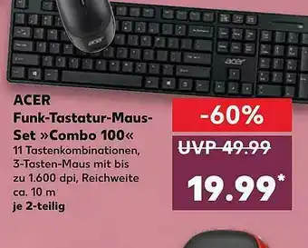 Kaufland Acer Funk-tastatur-maus-set „combo 100“ Angebot