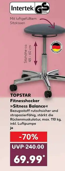 Kaufland Topstar Fitnesshocker „sitness Balance“ Angebot