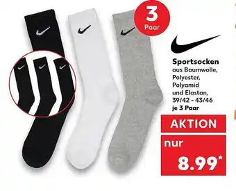 Kaufland Sportsocken Nike Angebot