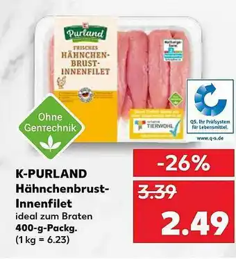 Kaufland K-purland Hähnchenbrust-innenfilet Angebot