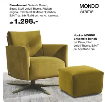 Möbel Inhofer Mondo arame einzelsessel variante queen Angebot