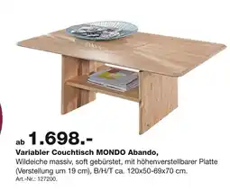 Möbel Inhofer Mondo variabler couchtisch abando Angebot