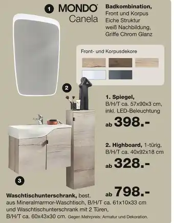 Möbel Inhofer Mondo spiegel Angebot