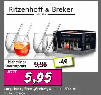 Möbel Inhofer Ritzenhoff & breker longdrinkgläser „spritz“ Angebot