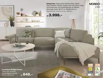 Möbel Inhofer Mondo lillia eckgarnitur Angebot