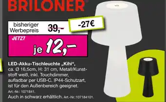 Möbel Inhofer Briloner led-akku-tischleuchte „kihi“ Angebot