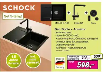 Möbel Inhofer Schock set spüle + armatur Angebot