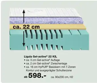 Möbel Inhofer Ligula gel-active 22 ks Angebot