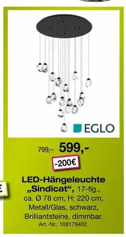 Möbel Inhofer Eglo led-hängeleuchte 'sindicat' Angebot