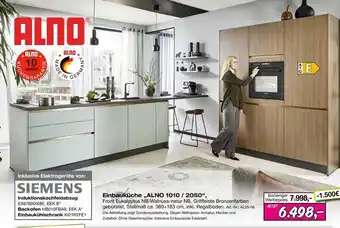 Möbel Inhofer Alno einbauküche 1010 / 2050 Angebot