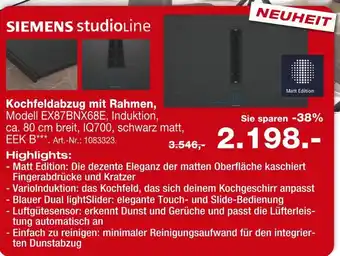 Möbel Inhofer Siemens kochfeldabzug mit rahmen Angebot