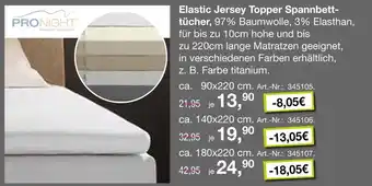 Möbel Inhofer Pronight elastic jersey topper spannbettücher Angebot