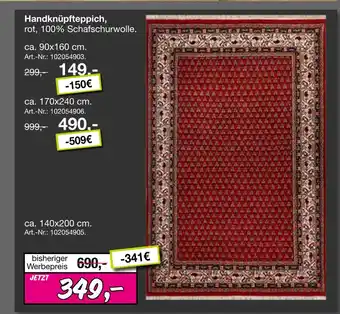Möbel Inhofer Handknüpfteppich Angebot