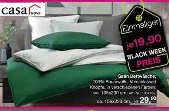Möbel Inhofer Casa nova satin bettwäsche, ca. 135x200 cm Angebot