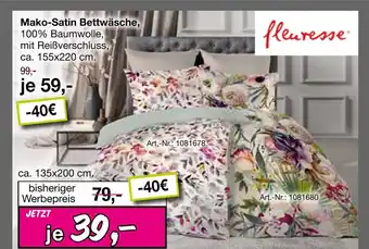 Möbel Inhofer Fleuresse mako-satin bettwäsche Angebot