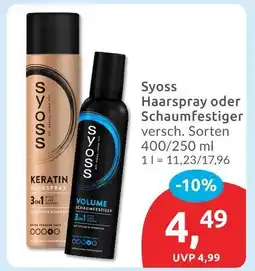 Budni Syoss haarspray Angebot